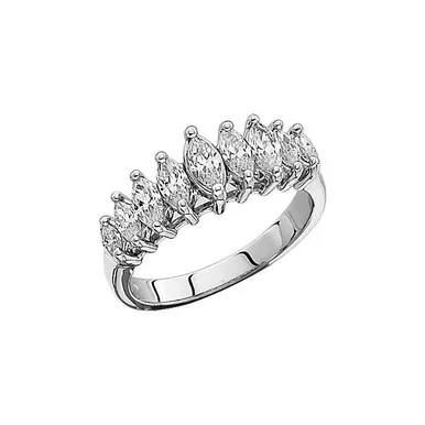 1.00ct. MarquisDiamondAnniversary band 9 Stone 18k White gold