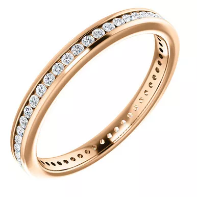 1/2 ct. Diamond Eternity band 2.5mm in 14k Rose gold