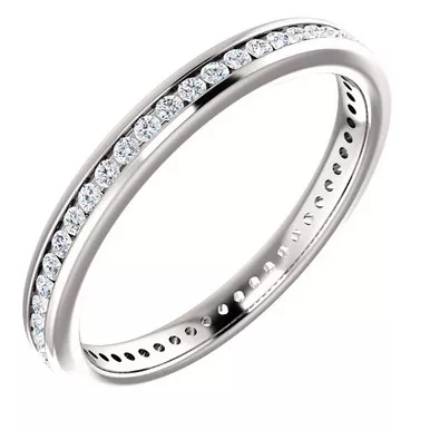 1/2 ct. Diamond Eternity band 2.5mm in 14k White gold