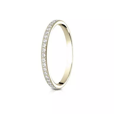 1/2 ct. Pave DiamondEternity band 2.mm in 14k Yellow gold