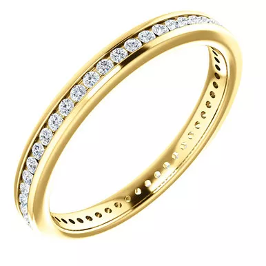 1/2ct. Diamond Eternity band 2.5mm in 14k Yellow gold