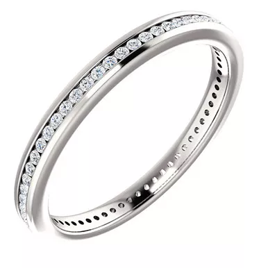 1/3 ct. Diamond Eternity band 2.2mm in 14k White gold