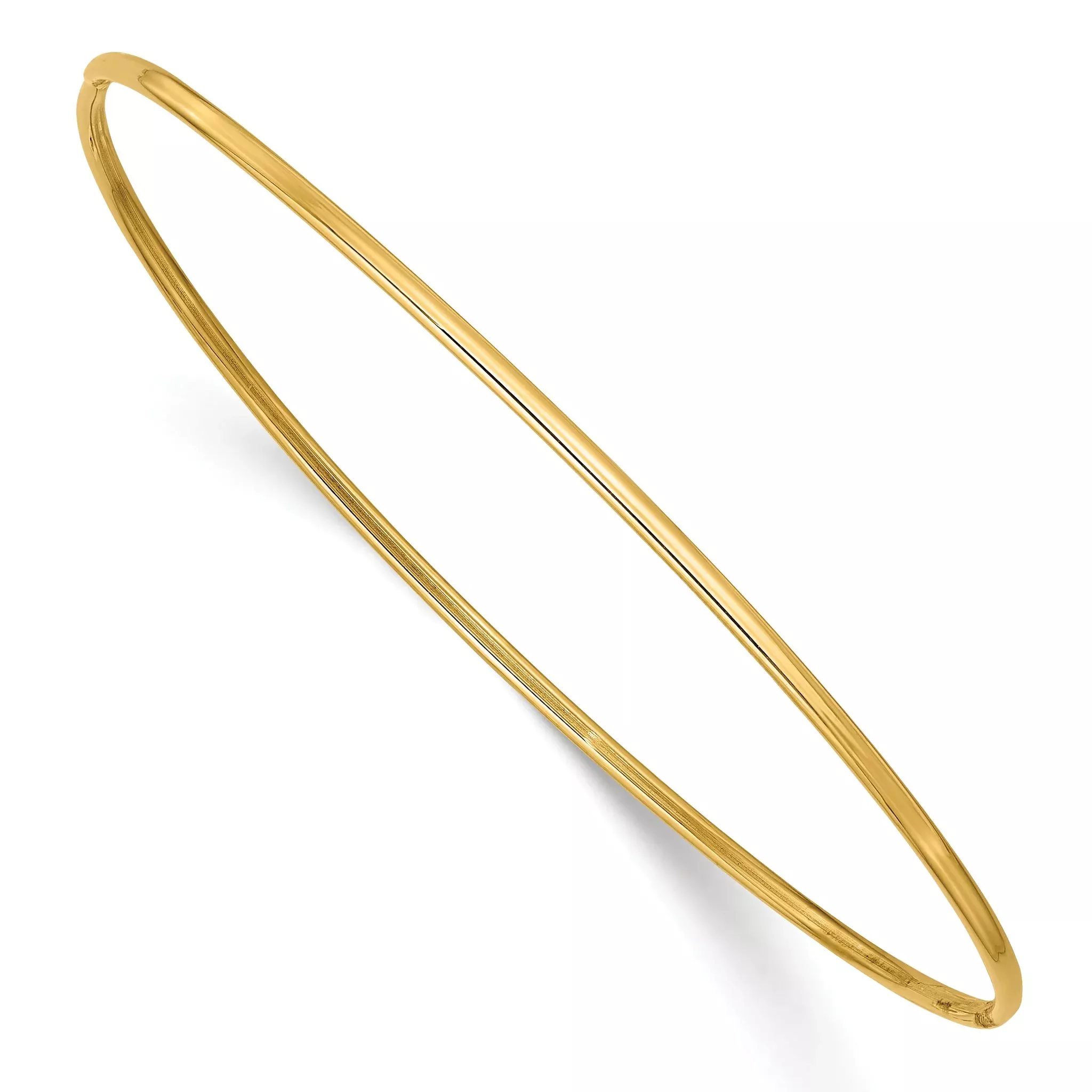 10k 1.5mm Polished Slip-on Bangle Bracelet
