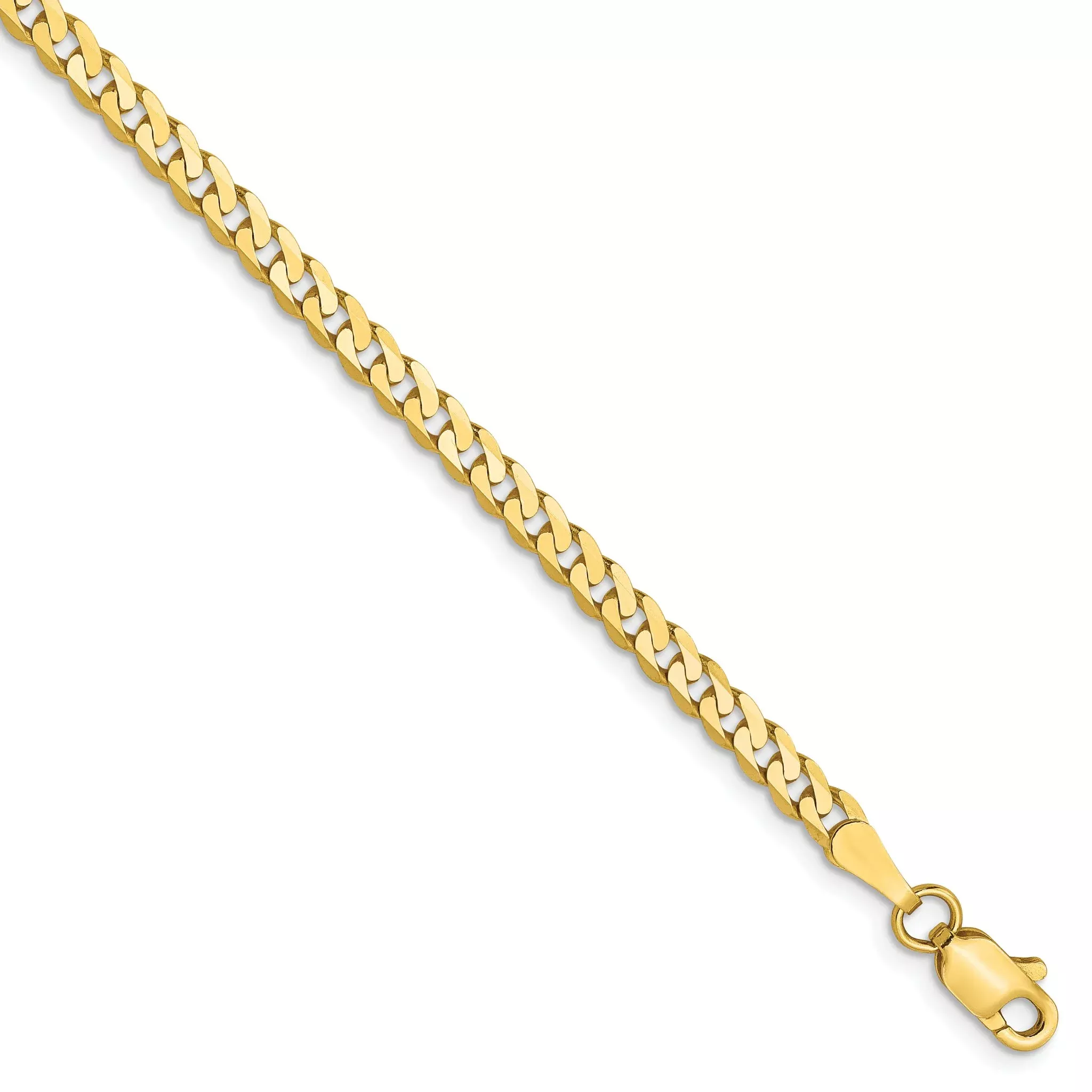 10K 2.4mm Flat Beveled Curb Chain