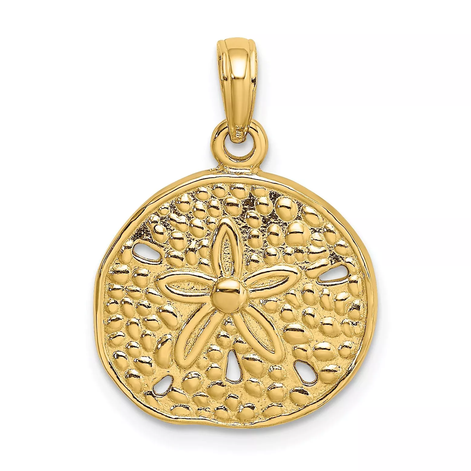 10K 2-D Cut-Out Sand Dollar Charm