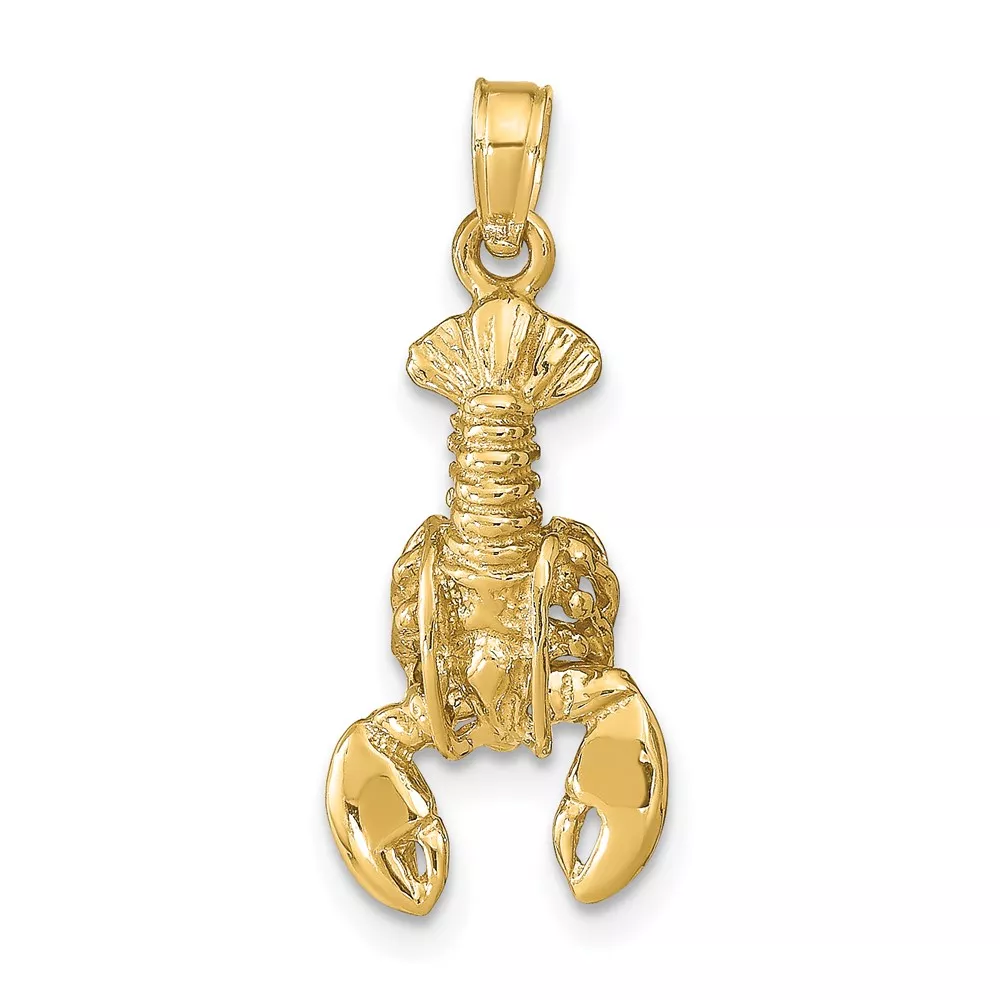10k 3-D Moveable Lobster Pendant