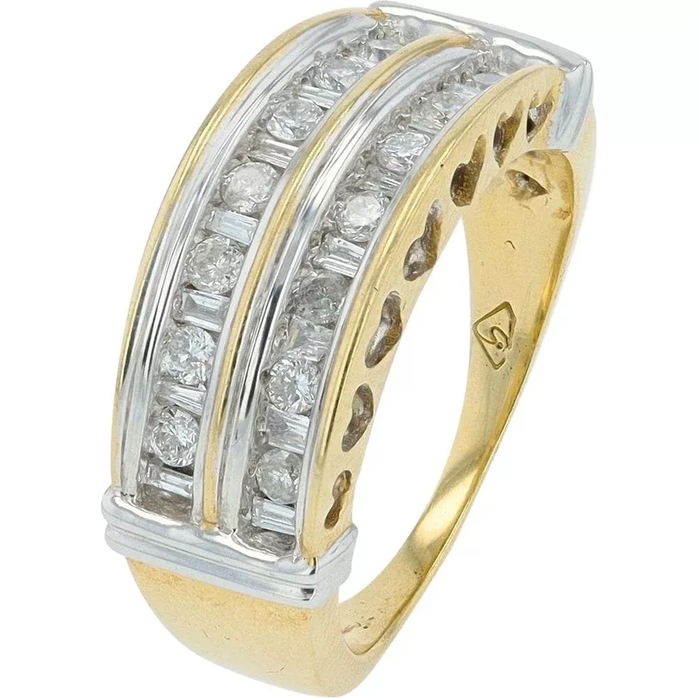 10K Two-Tone Gold 0.60 Carat Diamond Elegance Band