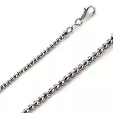 10K White Gold 4.00mm Diamond Cut Franco Chain 24 Inches