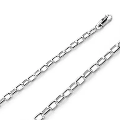 10k White Gold 4.4mm Rolo Chain 16 Inches