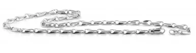 10k White Gold 4.8mm Fancy Hand Made Bracelet 7 Inches
