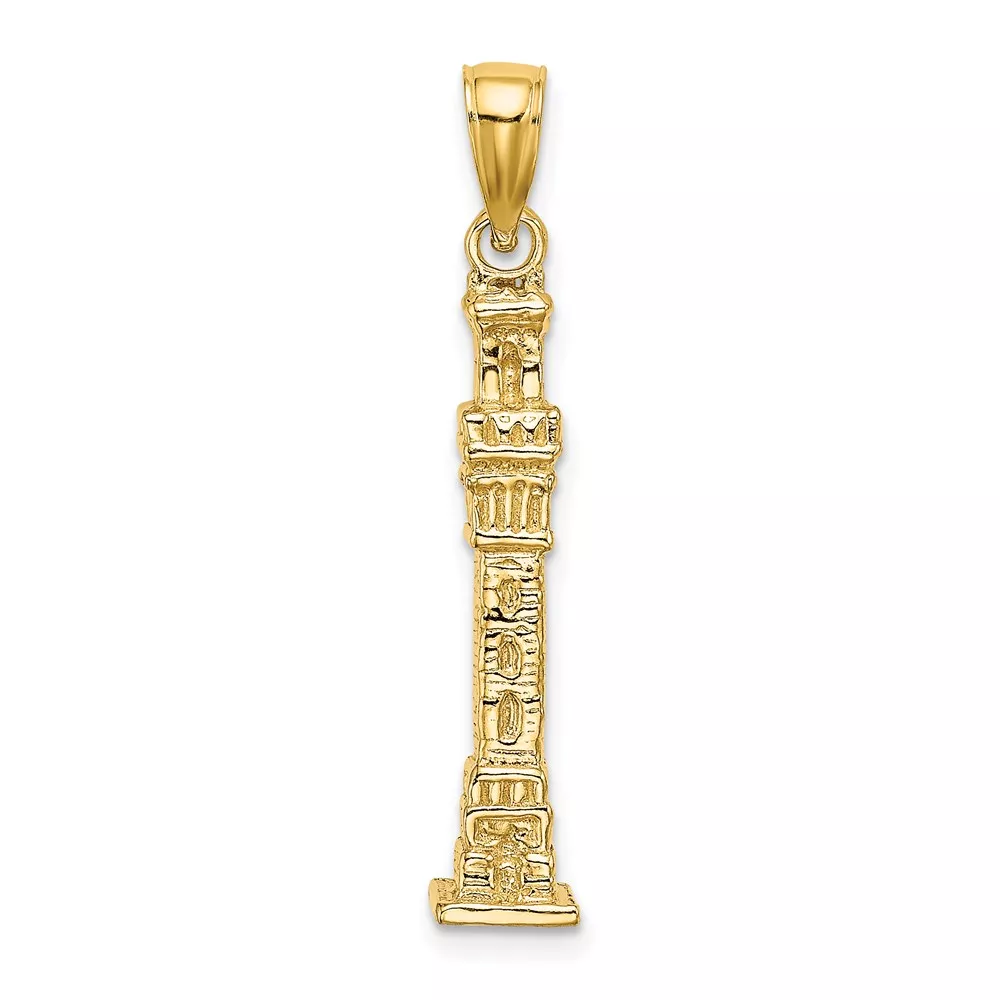 14K 3-D Pilgrim Memorial Monument Charm