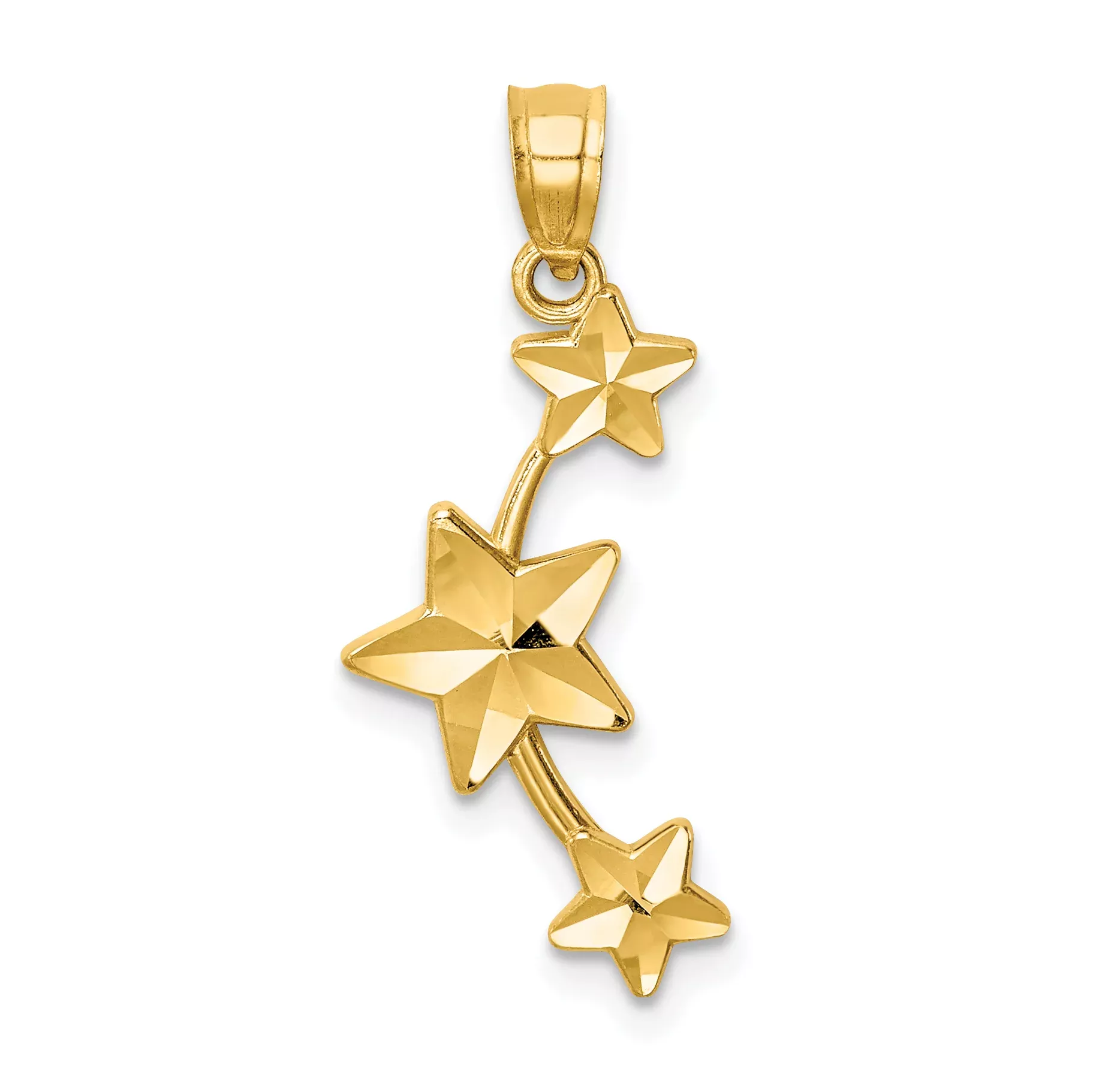 14K D/C Stars Pendant