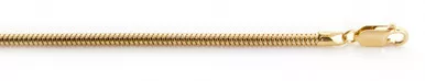14k Gold 3.0m Snake Chain Anklet 10 Inches