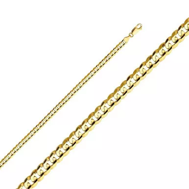 14k Gold 3mm Flat Curb Chain Anklet 9.0 Inches