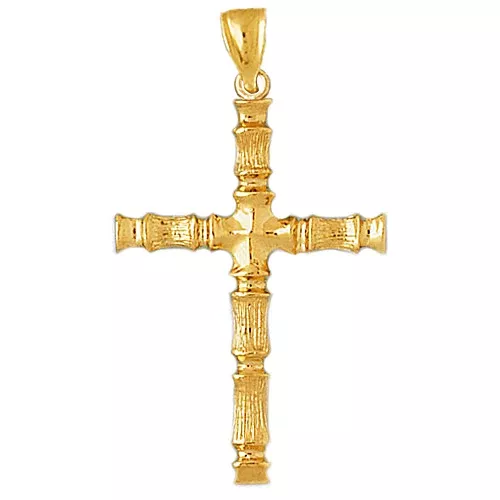 14K Gold 46MM Cross Pendant