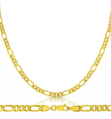 14k Gold 6.0 mm Figaro Bracelet 8 Inches