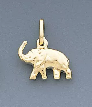 14k Gold Italian Elephant Charm 15mm W X 17mm H Includ
