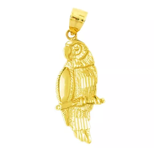 14K Gold Tropical Parrot Pendant