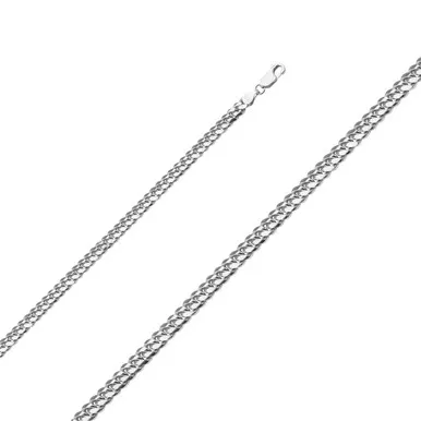 14k White Gold Miami Cuban Chain 4.0mm 18 Inches