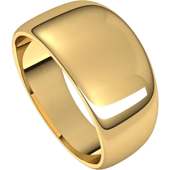 14k Yellow Gold 12mm Cigar Band Ring