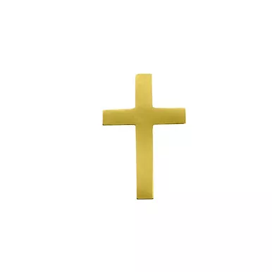 14k Yellow gold Cross Lapel Pin 9mm by 7mm