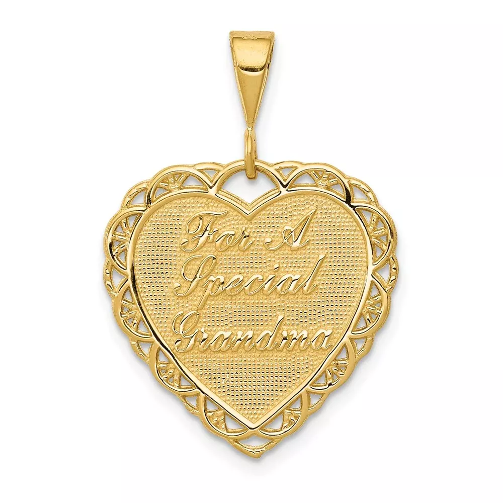 14k Yellow Gold Reversible FOR A SPECIAL GRANDMA Pendant