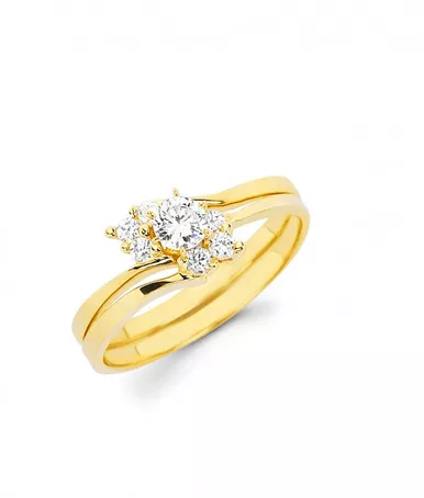 14k Yellow GoldTwo Piece .50ct. Diamonds Wedding Sets
