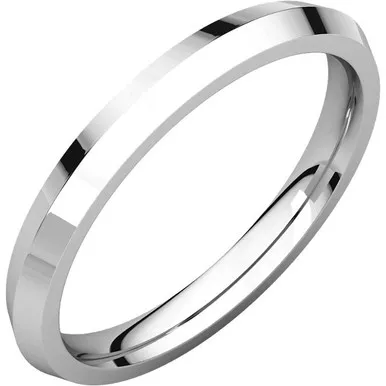 14kt White 2.5mm Knife Edge Comfort Fit Wedding Band