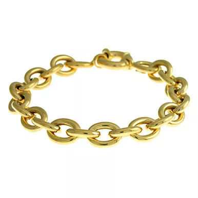 14KTYellow GoldLarge Oval Link Bracelet 10.5mm 8.0"