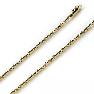 18k Gold 2.6mm Fancy Hand Made Chain 16 Inches