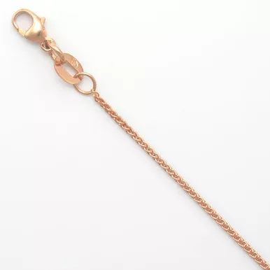 18K Rose Gold 0.9MmWheat Chain 18"