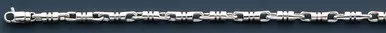18k White Gold Fancy Hand Made Chain 3.2mm 8 Inches