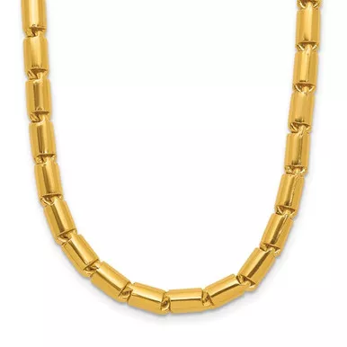 24kYellow Gold 4.3mm Handmade Baht Bracelet 8 Inches