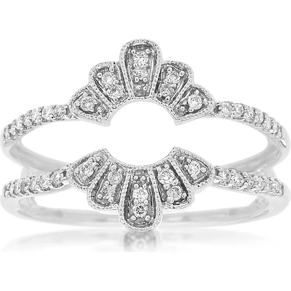 Royal 14K White Gold 0.20 Carat Diamond Insert Ring