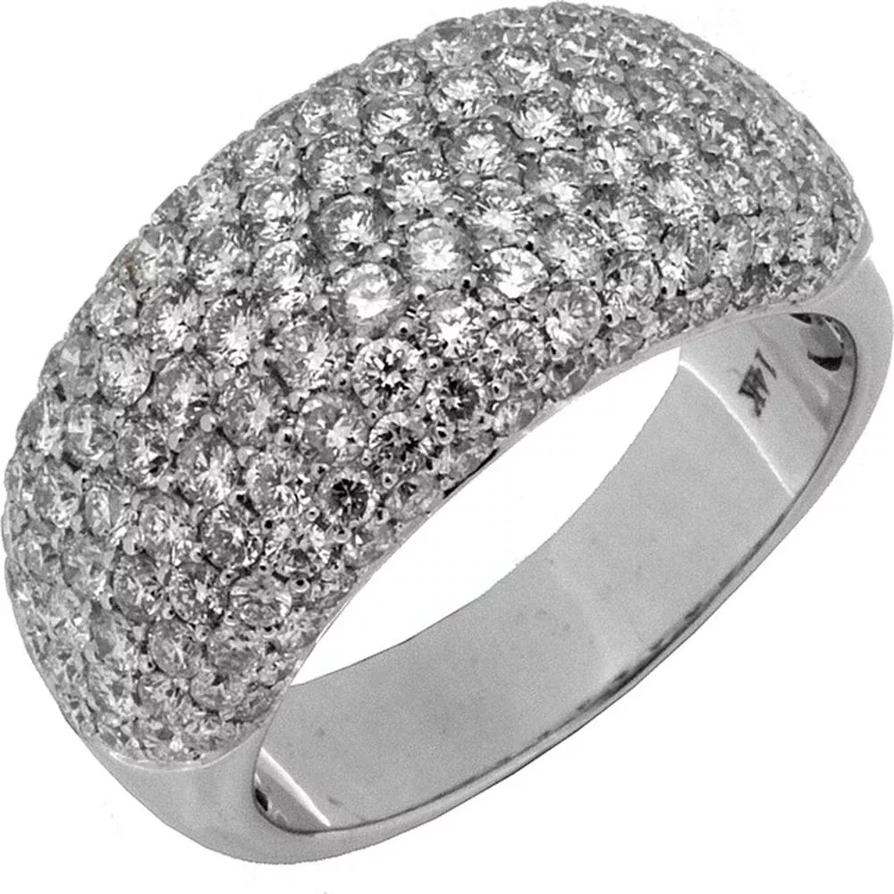 Royal 14K White Gold 2.50 Carat Round Diamond Wedding Ring