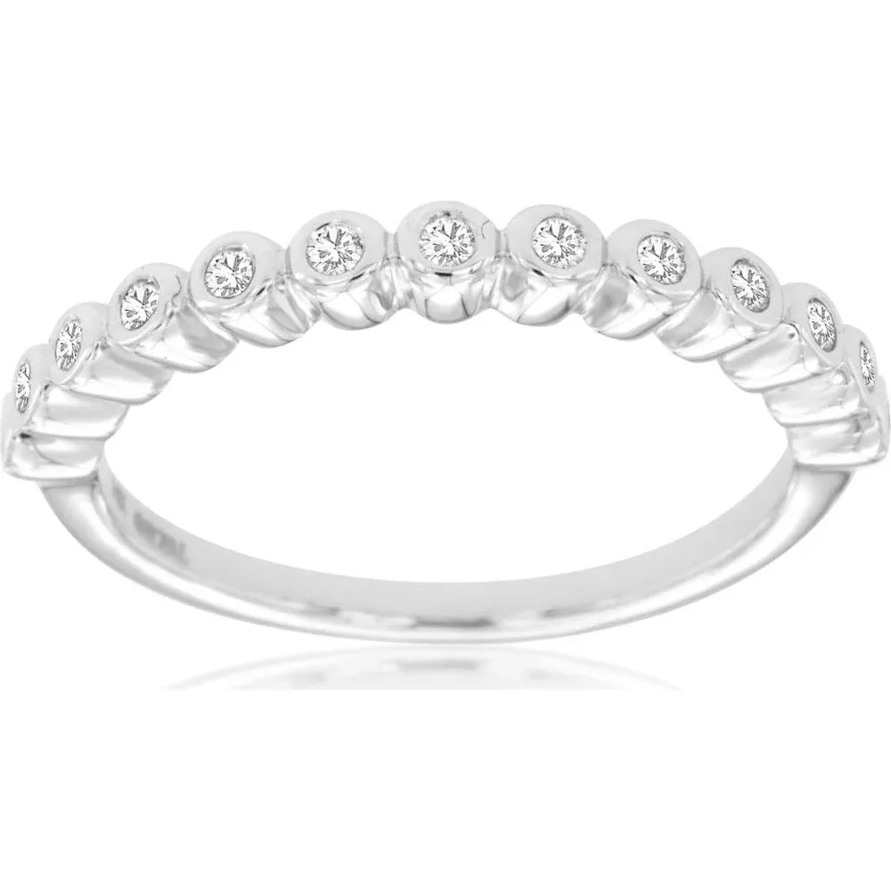 Royal 14K White Gold Diamond Eternal Love Wedding Band