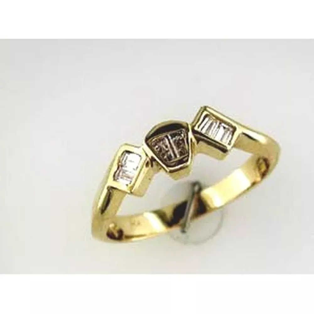 Royal 14K Yellow Gold Baguette Diamond Wedding Ring - 0.30 Carat Total Diamond Weight