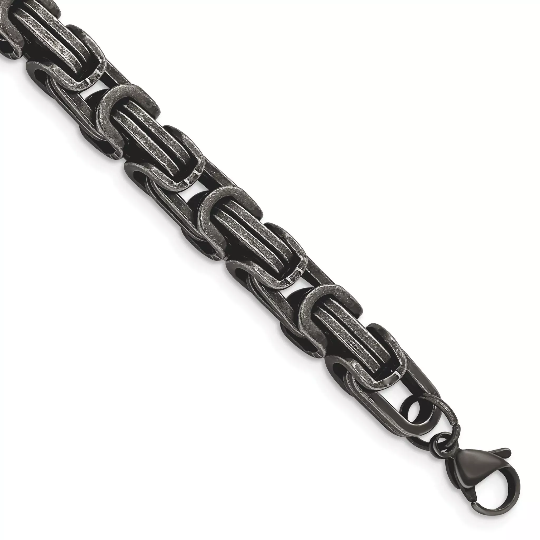 Stainless Steel Antiqued White Bronze Plated 8.5mm Bracelet for Men