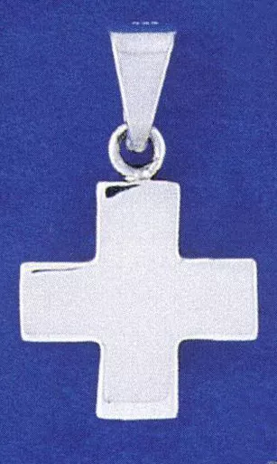 Sterling Silver 1.5 Inches High Cross Charm (pendant)