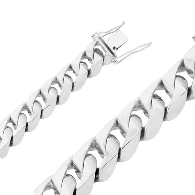 Sterling Silver Hand Made Chain 16.2mm And 30"