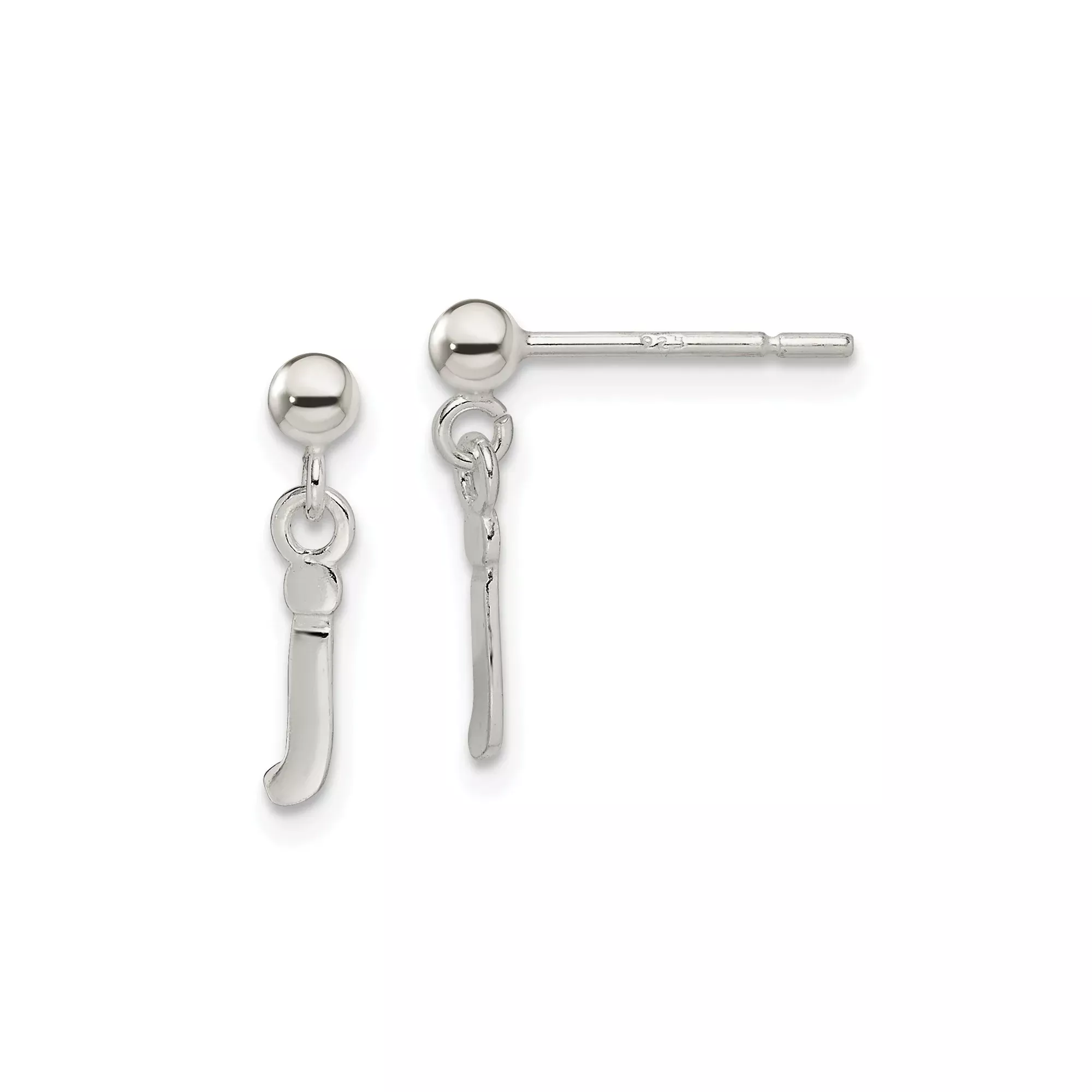 Sterling Silver Khanda Sikh Earrings with Kirpan Sword Design for Women