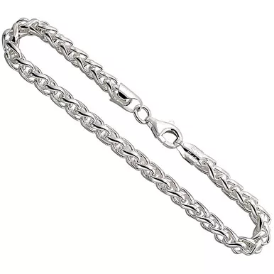 Sterling Silver (nickel Free) 5mm Spiga(wheat) Chain 30 Inches