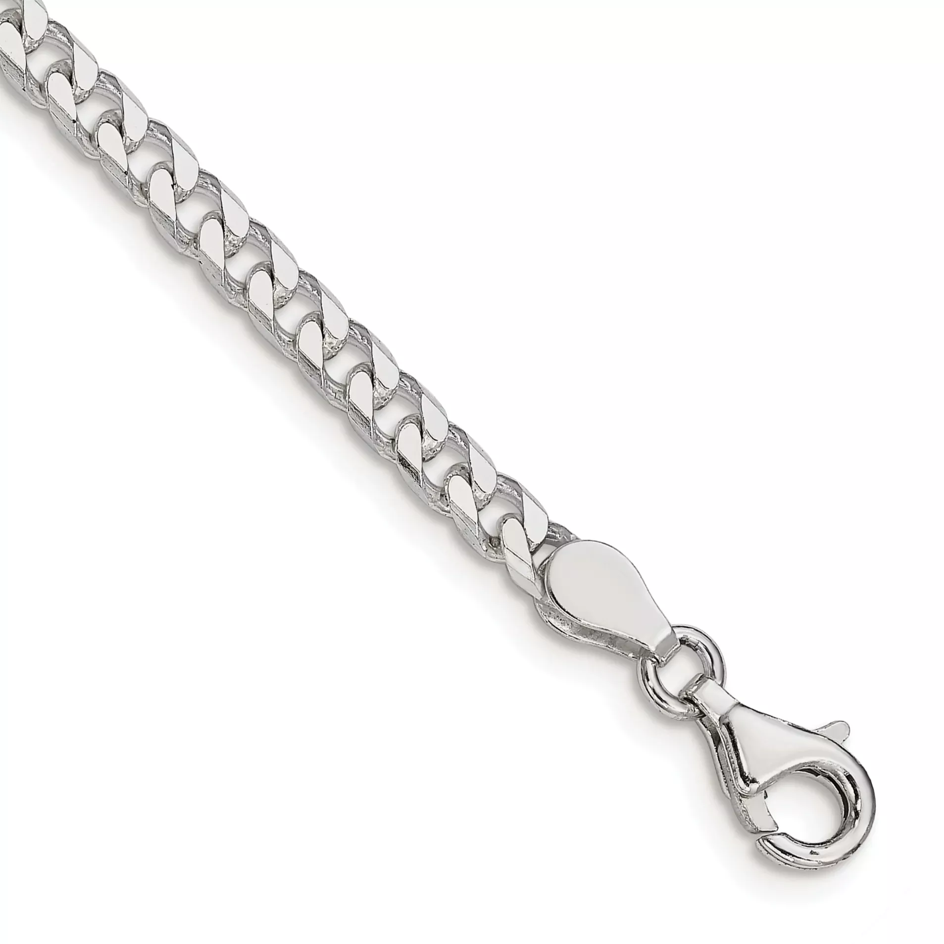 Sterling Silver Polished 3.5mm Curb Chain