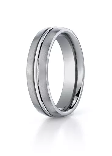 Titanium Modern 6mm Comfort-fit Satin-finished Band by Benchmark